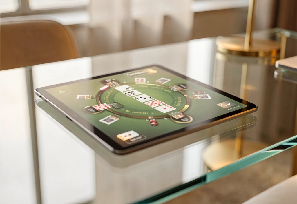 Poker interface on tablet